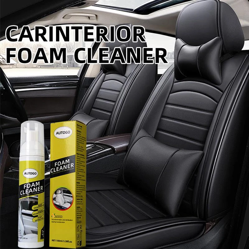 Leather Cleaner Interior - Mehrzweck-Schaumreiniger für Autoinnenräume und Ledersitze, Fleckenentferner
