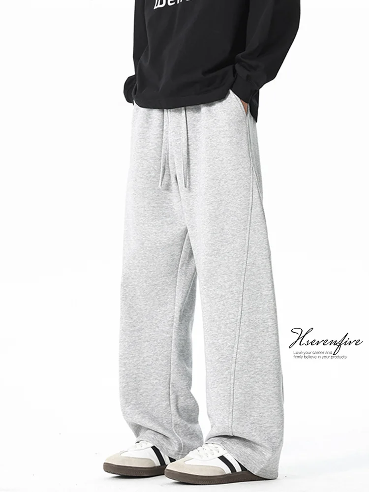 

Американские широкие прямые брюки, мужские летние новые повседневные свободные длинные брюки, модные брендовые молодежные брюки для активного отдыха