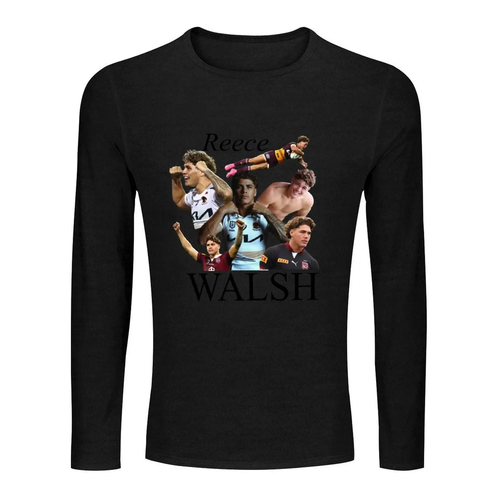 Reece Walsh collage Long T-Shirt graphics t shirt tees boys animal print shirt Men's t shirts