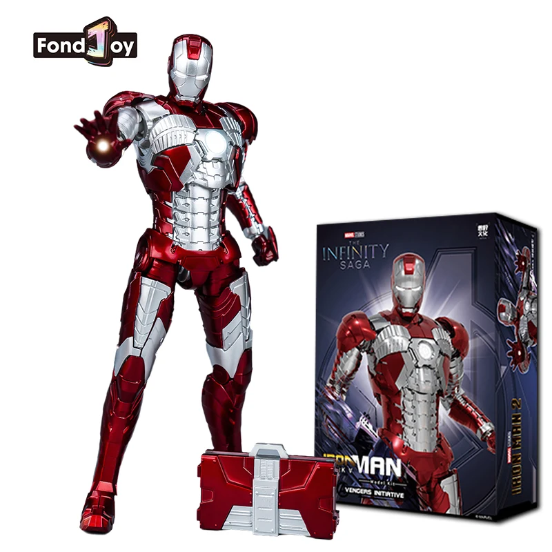 Figurines d'action Fondjoy Marvel Iron Man MK5 à l'échelle 1/12, jouet à assembler, modèle Iron Man, ornement de bureau, collection, puzzle, cadeaux