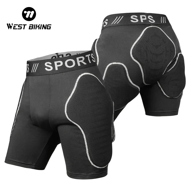 WEST BIKING Hip Padded Shorts Snowboard Skating Skiing Biking Protective Shorts Thick Padding 360° Protection Hip Protector Pads