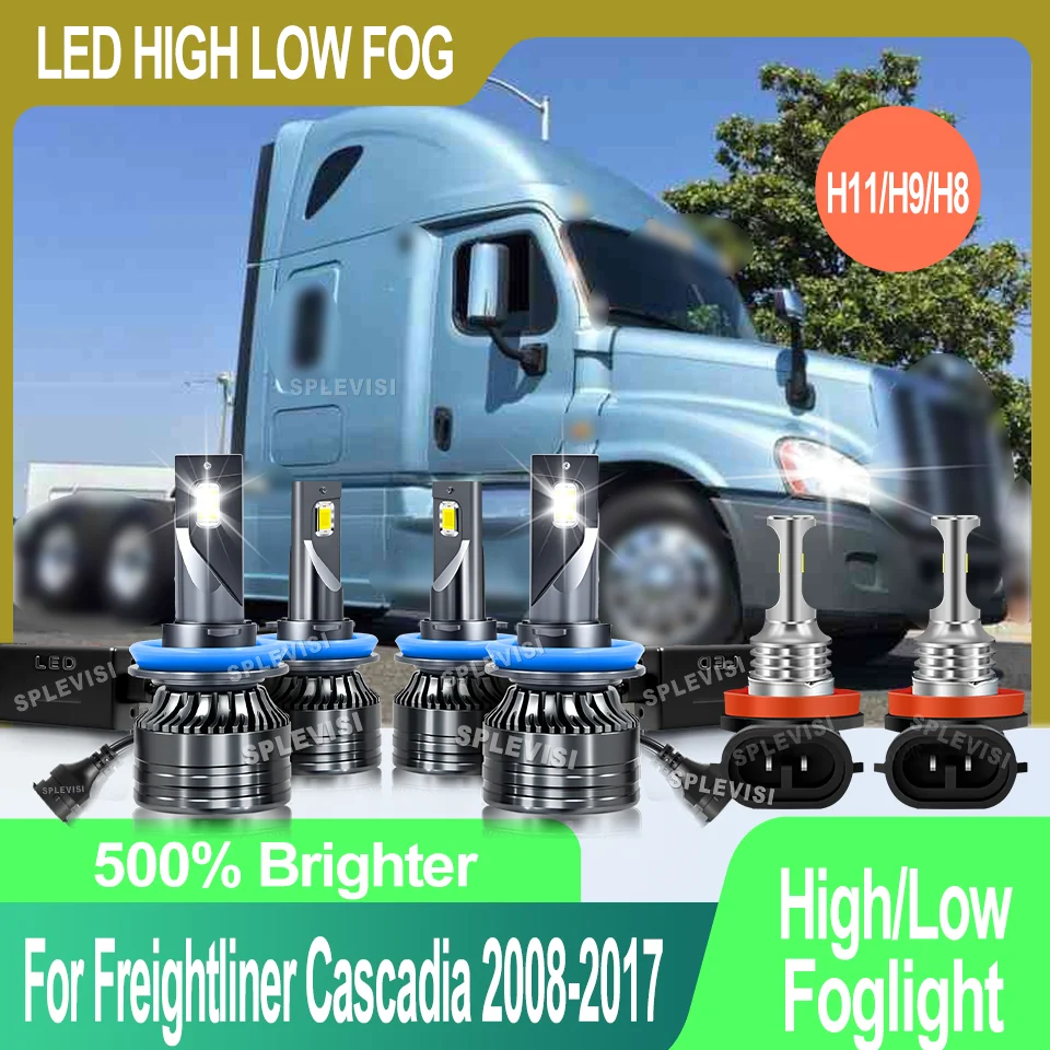 Kit combinado de faros antiniebla LED para evitar reflejos H11 para Freightliner Cascadia 2008 2009 2010 2011 2012 2013 2014 2015 2016 2017