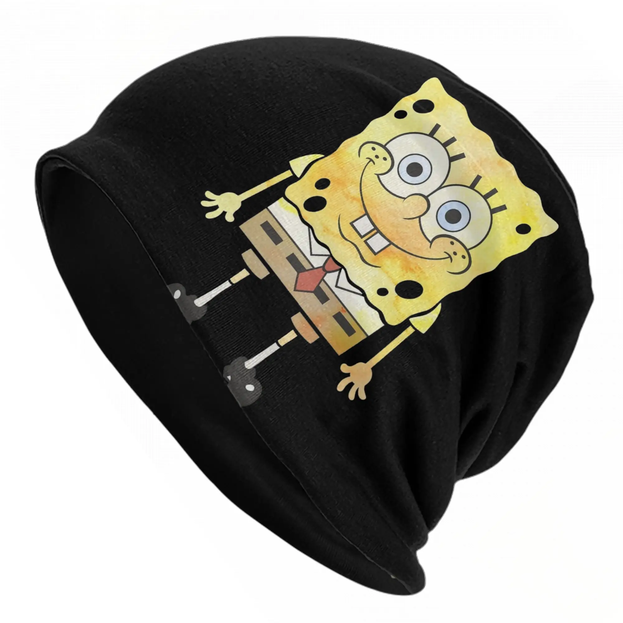 Spongebobed Caps  Hip Hop Unisex Street Skullies Beanies Hat Spring Warm Dual-use Bonnet Knit Hat