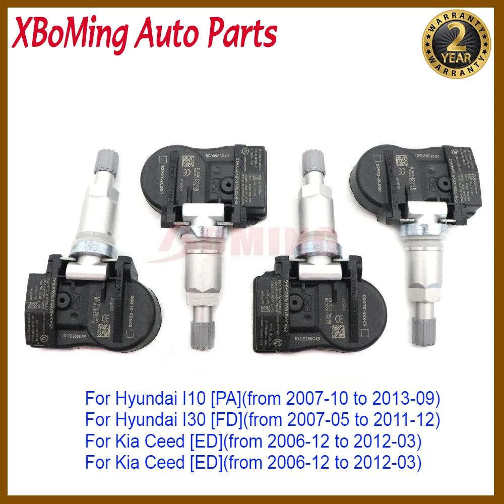 

52933-2L000 Датчик контроля давления в шинах для Hyundai I10 [PA] I30 [FD] Kia Ceed [ED] 2006-2013 52933-2L600 433 МГц TPMS