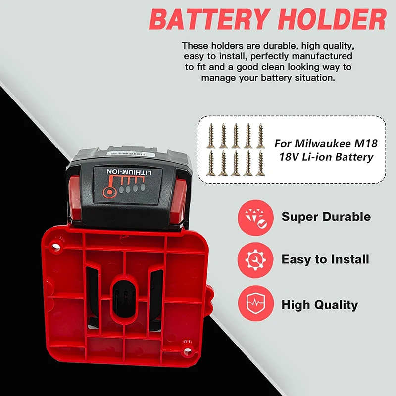 1/5 Stuks Machine Houder Batterij Opbergrek 18V Li-Ion Batterij Wall Mount Tool Beugel Batterij houder Connector Batterij Basis