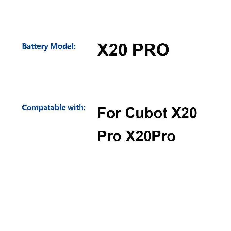 

Для Cubot X20 Pro X20pro 4000 мАч легкий надежный источник питания аккумулятор мобильного телефона