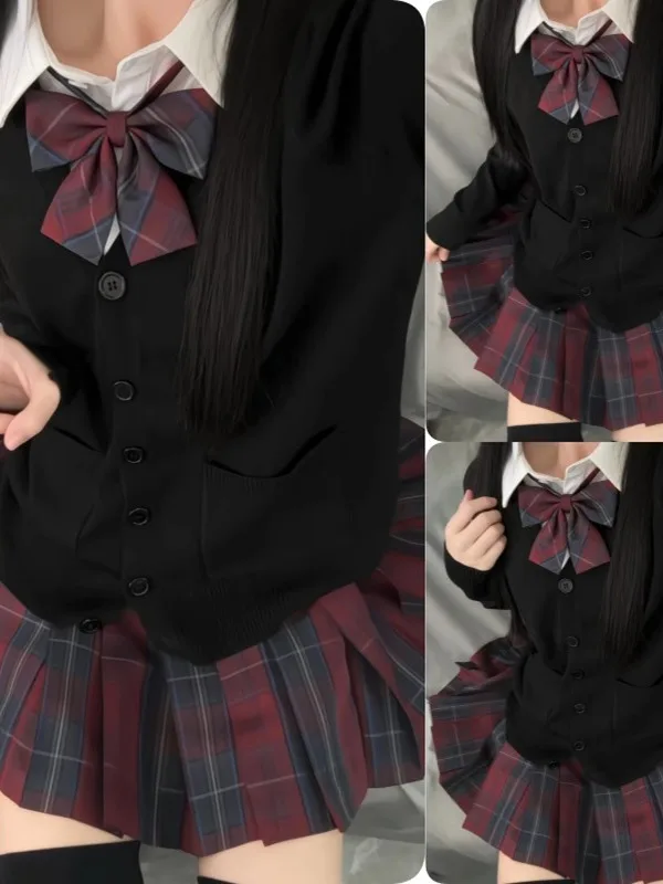 

Осенне-зимний вязаный длинный свитер-свек, пальто Fem Basic Sle Jk orm Sweet College Sle, модный комплект из двух предметов