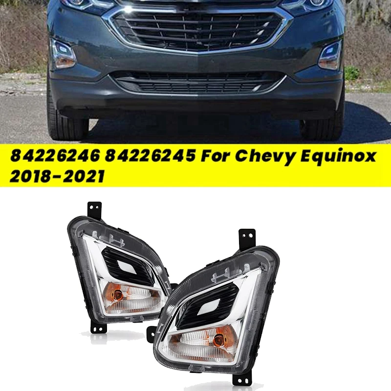 

Car Front Bumper Turn Signal Light W/O Fog Lamp For Chevy Equinox 2018-2021 W/ Halogen Light US