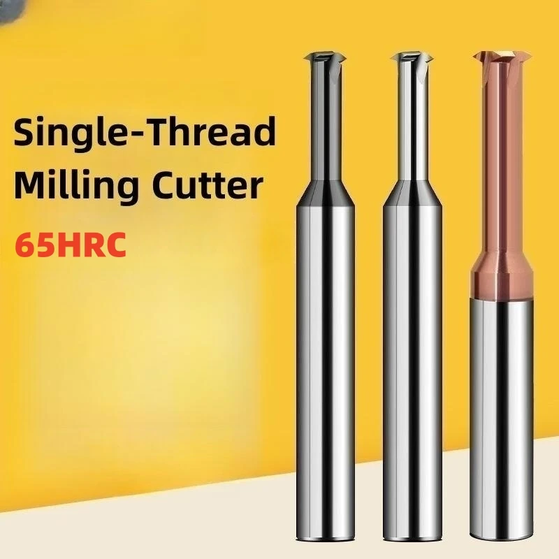 

1PCS CNC65Degree Tungsten Steel Single Thread Milling Cutter M1M1.2M1.4M1.6M2M2.5M3M4M5M6X50L M8M10X60L M12M14X75L mills Cutter