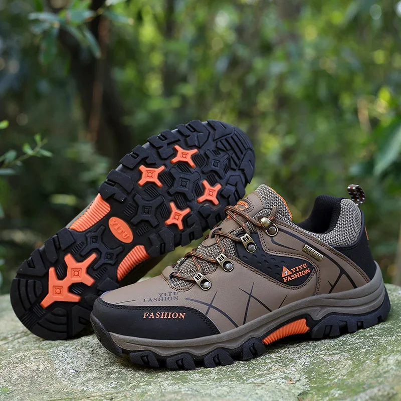 Men Shoes New  Mountaineering  Winter Casual Non-slip SneakersOutdoor Hiking Men Waterproof Wear-resistant Sport Work Shoes