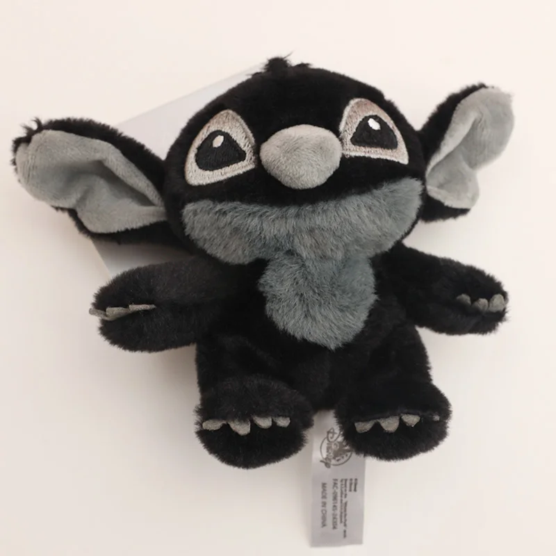 Kawaii Black Disney Lilo And Stitch Plush Keychains For Bag Mini Cute Anime Soft Toy Stuffed Pendant Doll Keyring For Backpack