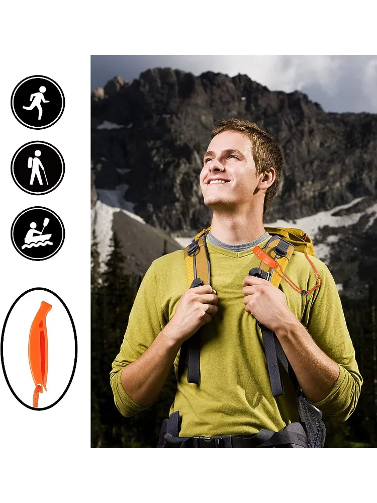 2PCS Emergency Whistles with Lanyard Safety Whistles for Kayak Life Jackets Lifeboats Fishing Boats Camping Hiking