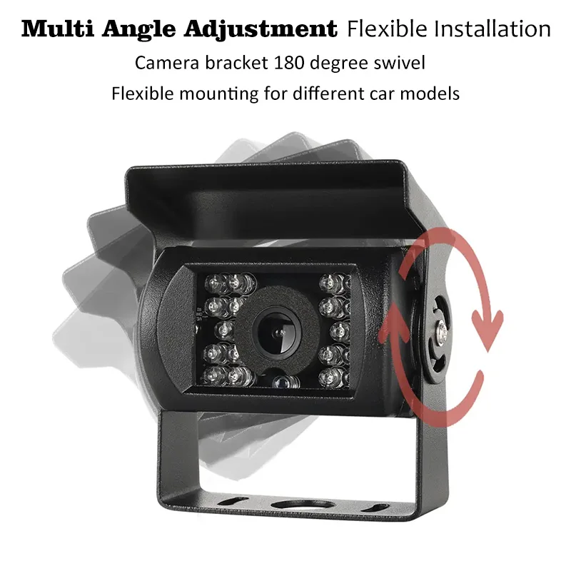 Waterproof Parking Reverse HD Rear View Backup Camera for Car, Truck, School Bus, Trailer, Pickups Infrared IR Vision System