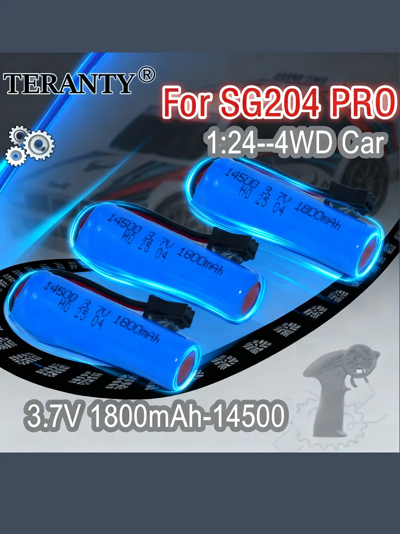 Batterie Li-ion 3.7V 1800mAh pour SG204PRO 2.4G dérive à grande vitesse pour DK087 1:16/1:20 véhicule d'escalade tout-terrain RC 14500 batterie