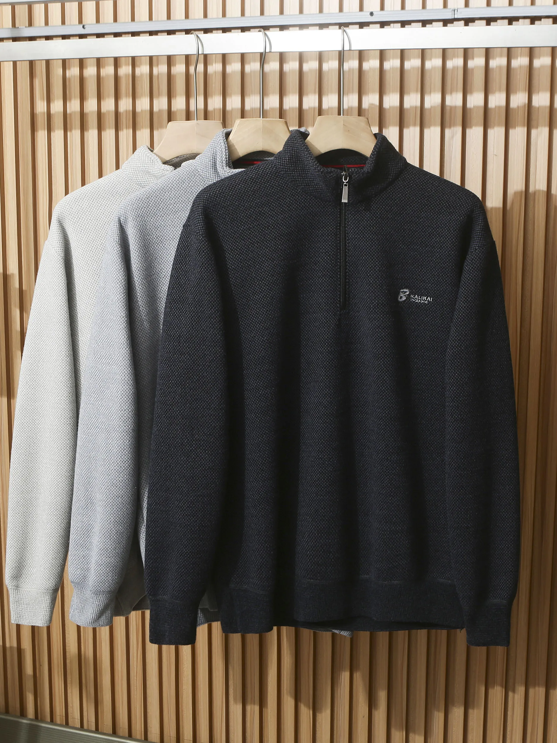 

Knitwear ! Warm Soft ! Autumn Winter New Sle Men's f Zipper Fce Lined Hooded Stand Collar Sweater