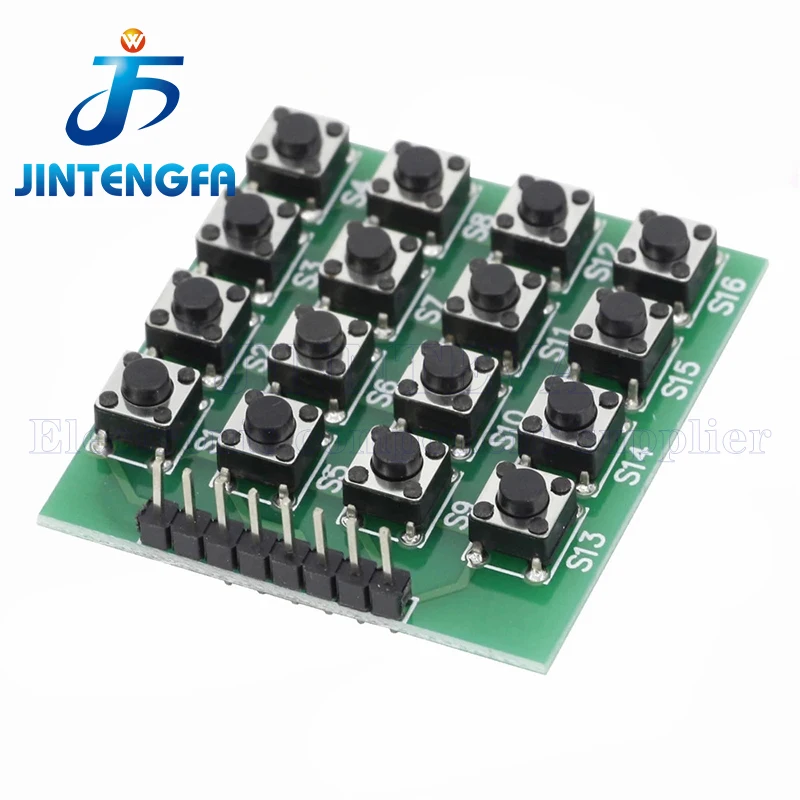 1PCS 8pin 4*4 4x4 Matrix 16 Keypad Keyboard Breadboard Module 16 Button Mcu for arduino Diy Starter Kit