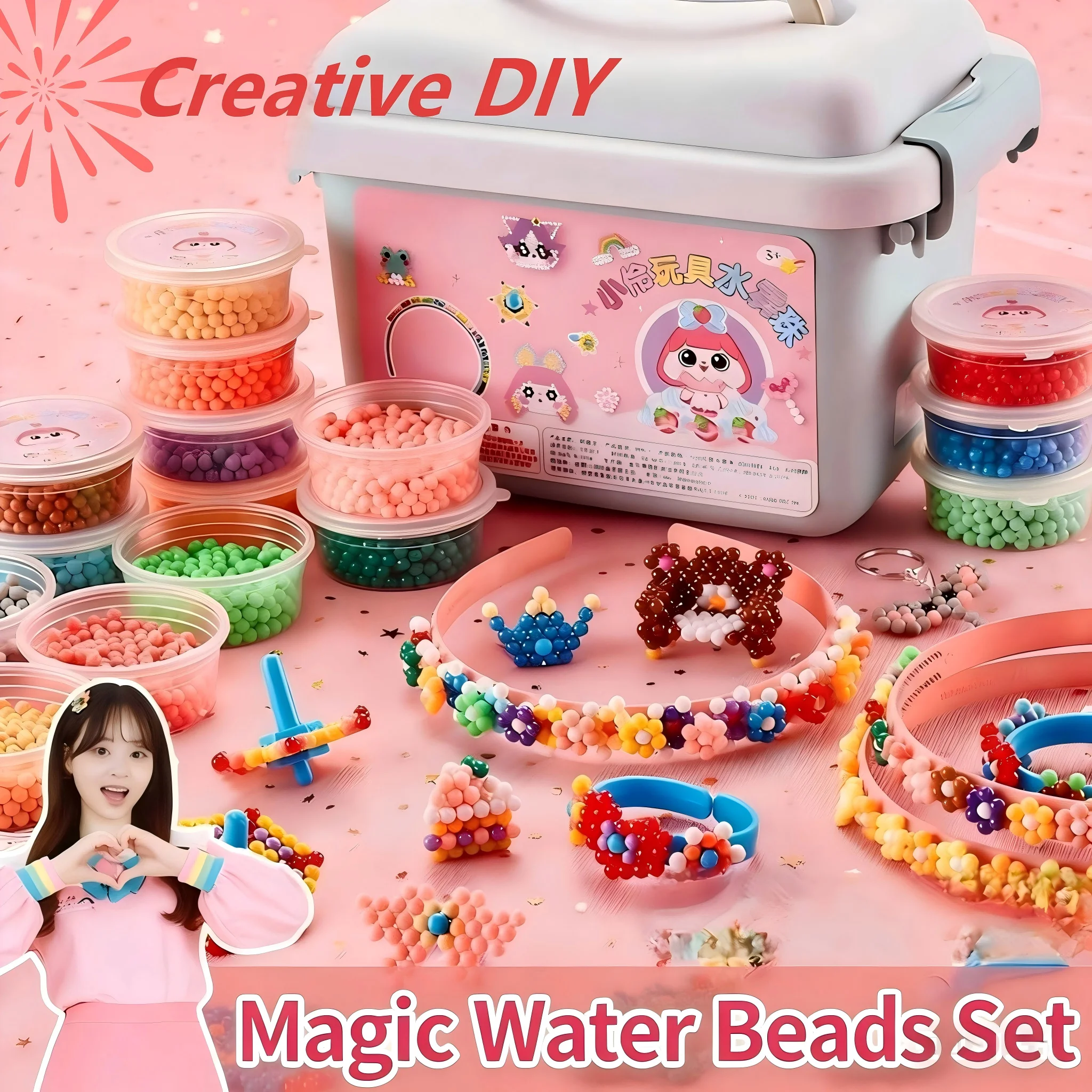 

Magic Water Mist Beads for Kids DIY Handmade Craft Material Set Creative Making Toy Aqua Beads Unlimited Creativity Kit