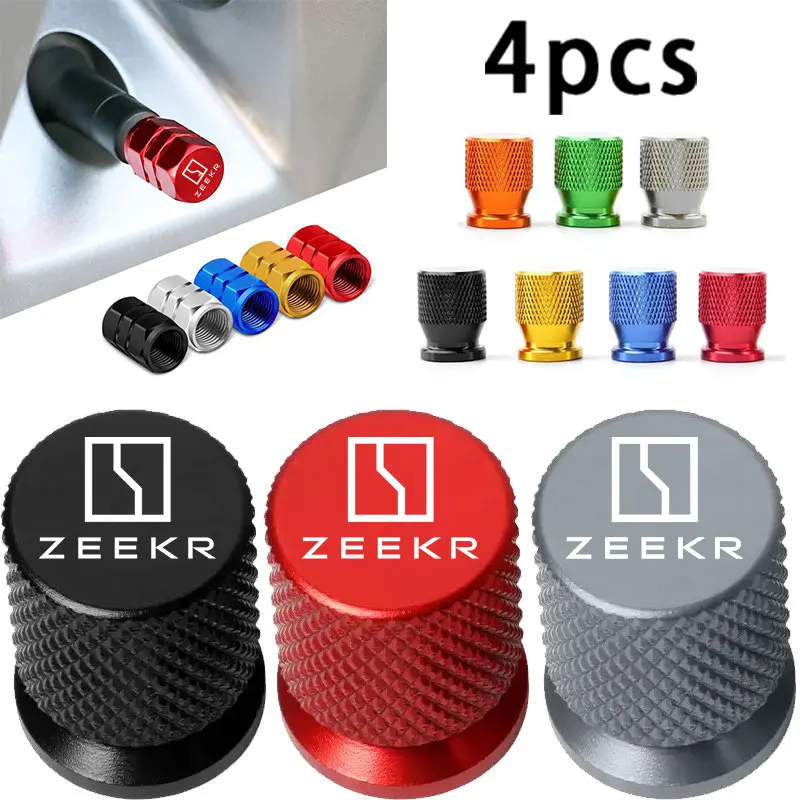 

4PCS Colorful Car Accessories Car Tire Valve Cap For ZEEKR 001 MIX 007 GT 009 Zeekr X 7X 8X