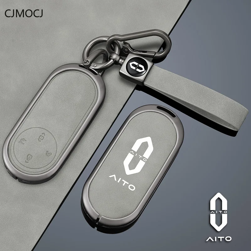 

Premium Zinc Alloy Key Cover Case for AITO M9 / M8 Range Extender/ Pure Electric Ultra Edition (2025) - Protective Key Fob Shell