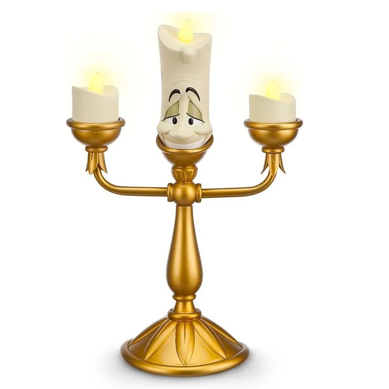 Disney Beauty and the Beast Lumiere Candle Action Figure Toys Collection Home Decoration Model New Home Christmas  Gifts