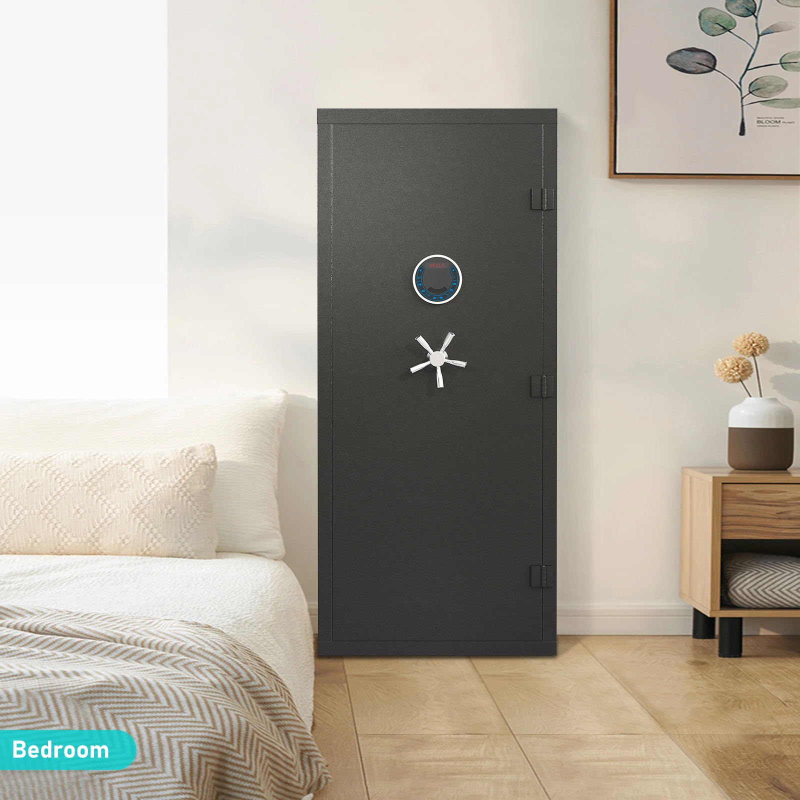 15-20 Gun Safe for Rifles and Pistols, Large Unassembled Rifle Safe with Mute Function & Dual Alarm