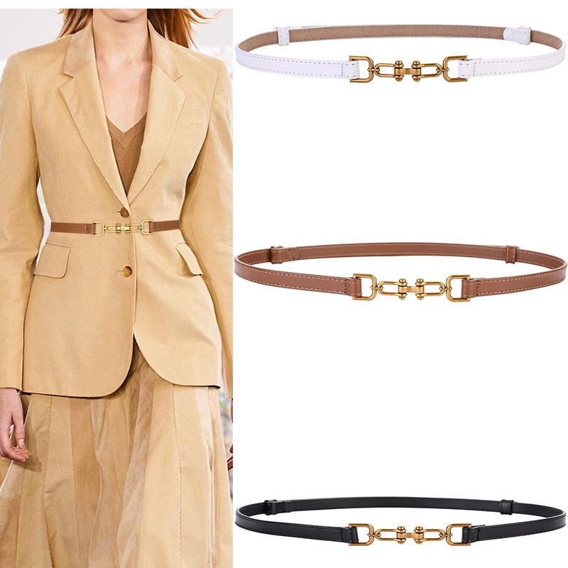 Women Adjustable belt For Women's High Quality gold buckle Belt Dress  Shorts and pants belts