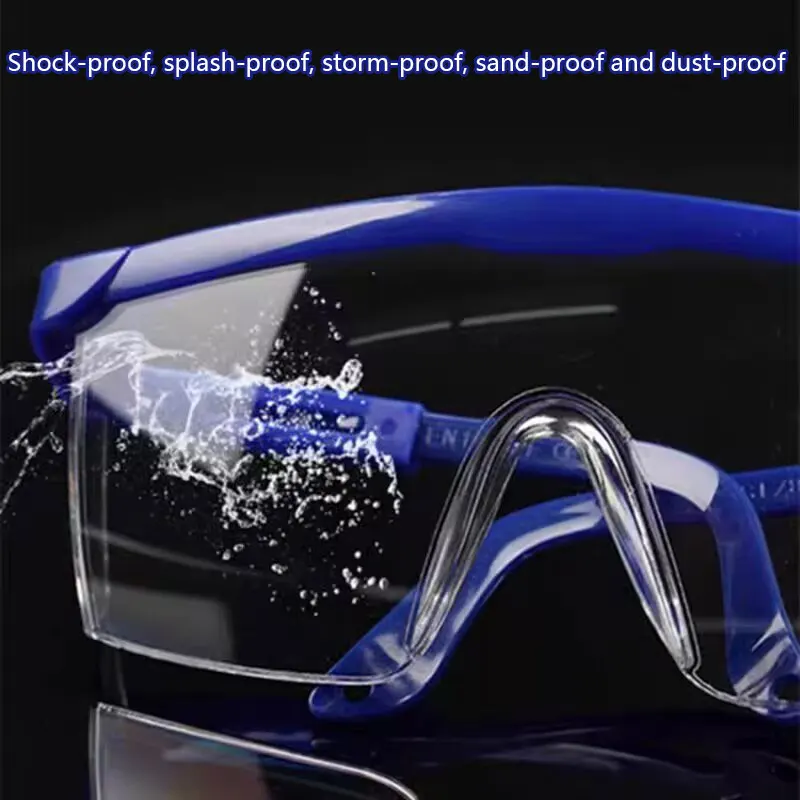 5pcs Protective Glasses Cycling Goggles Labor Protection Splash-proof Sand-proof Impact-proof Dust-proof Fog-proof Adjustable