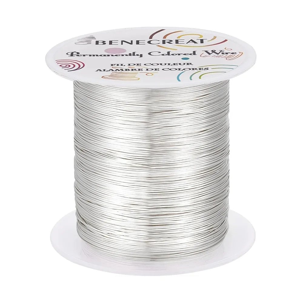 

24 Gauge 87 Yards Tarnish Resistant Silver Wire Jewelry Beading Wire for Beading Wrapping and Other Jewelry Craft Making kits