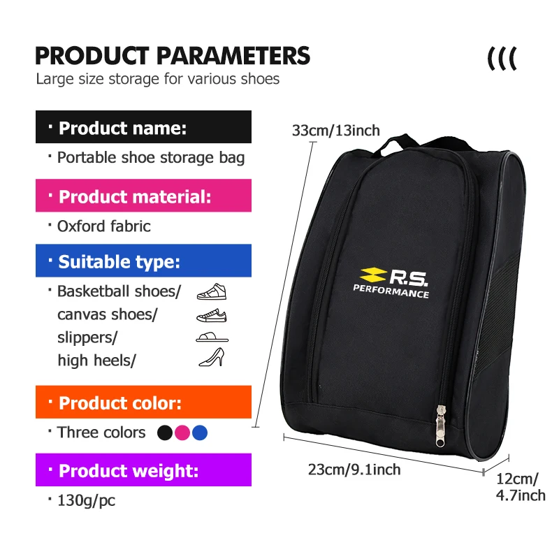 Travel Shoe Bag Shoe Organizer Storage Bag Shoe Storage Bag For Renault RS Kadjar Captur Clio Megane 2 3 4 RS Koleos Logan - view 6