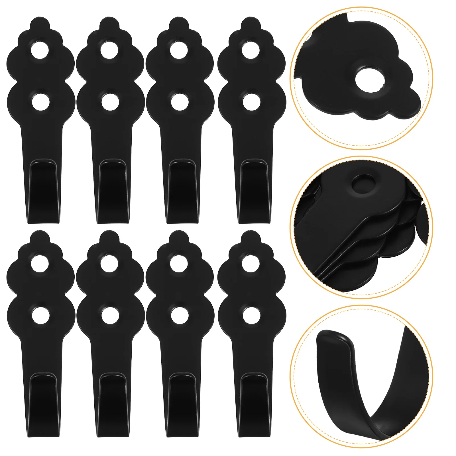 

10Pcs Wall Mounted Metal Hooks Heavy Duty Multipurpose Hooks for Bathroom Kitchen Living Room Coats Bags Towels