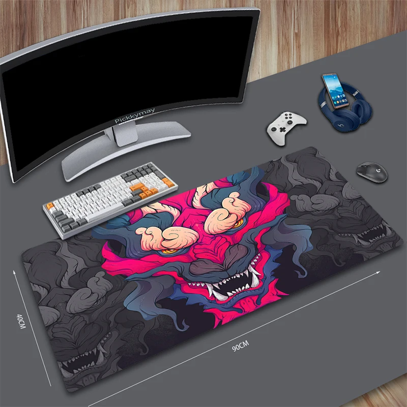 

Large Gaming Mousepads Japanese Style Mouse Pad Computer Mousepad Mouse Mat 90x40cm Desk Pads For PC Keyboard Mats Table Rug