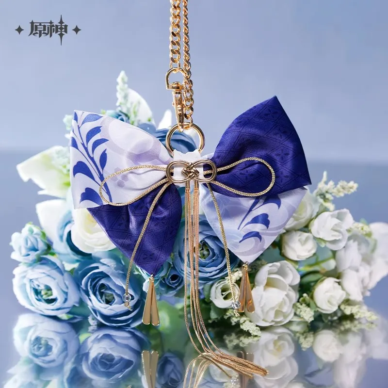 [Pre-sale] Official Genshin Impact Authentic Anime Kamisato Ayato Theme Impression Series Merchandise Bow Hair Accessory Pendant
