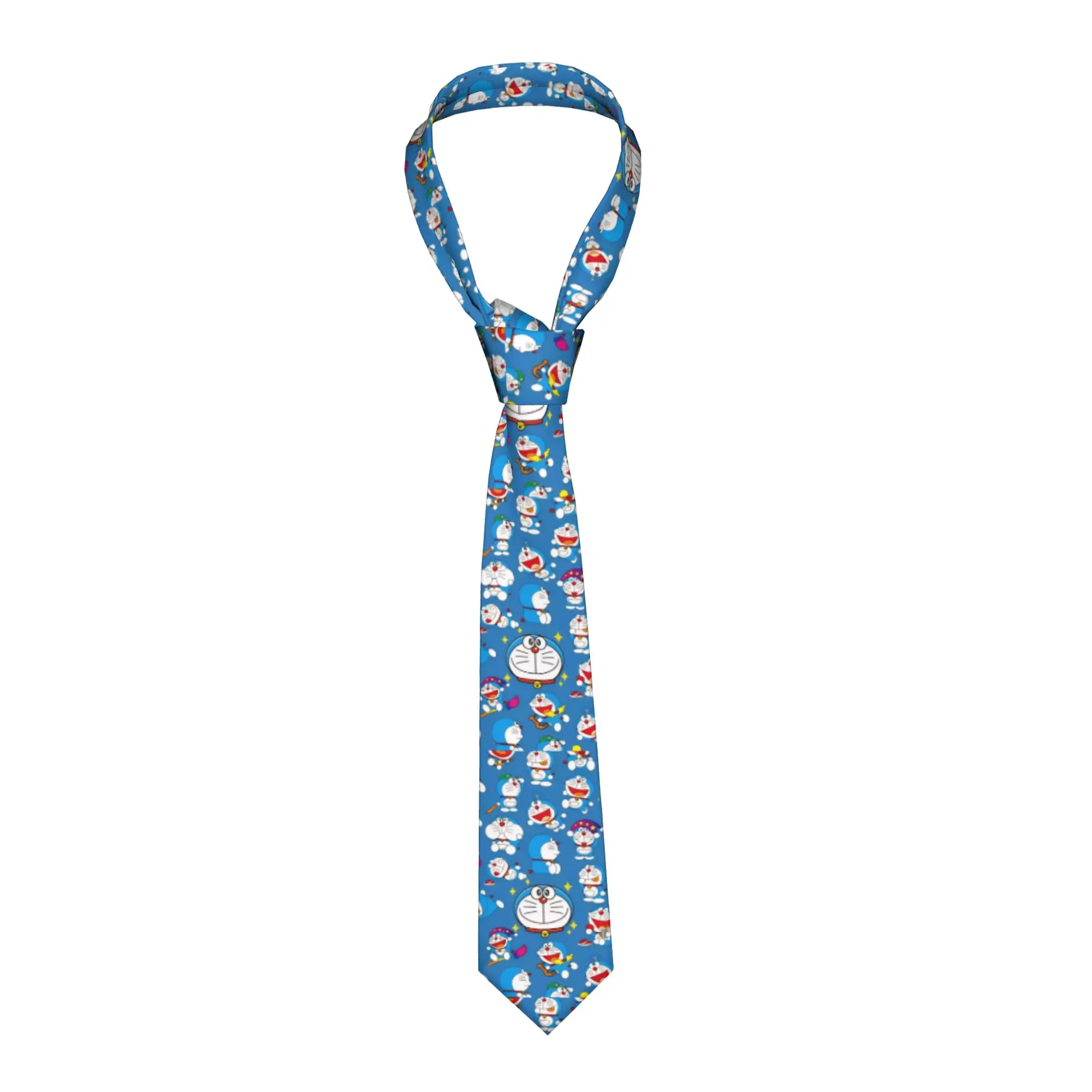 Neckties D-Doraemons Men Women Silk 8 cm Narrow Neck Tie Kawaii Cute Cartoon for Men Suits Accessories Cravat Cosplay Props