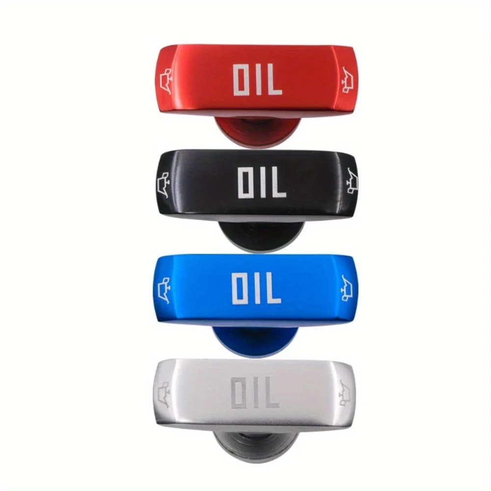 1PC Billet Aluminum Car Oil Dipstick Pull Handle Automobile Replacement Engine Oil Handle for Ford Mustang GT V8