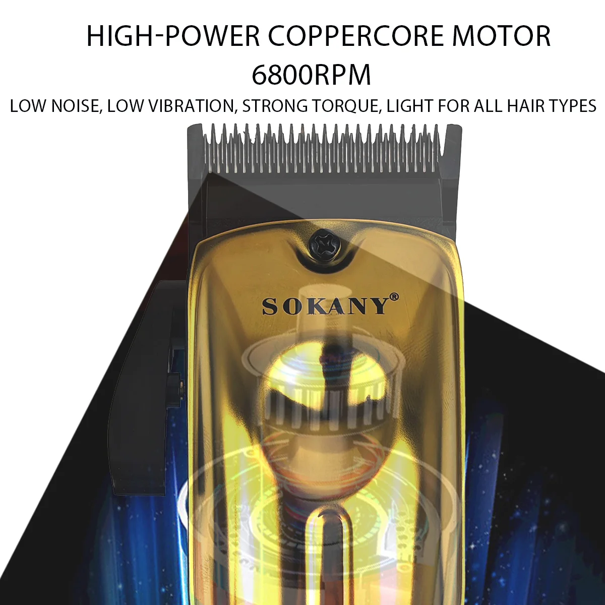 Professional 6800rpm Electric Hair Clipper Barber Metal Cover Quality Hair Trimmer Hair Cutting Machine Gradient Haircuts Tools