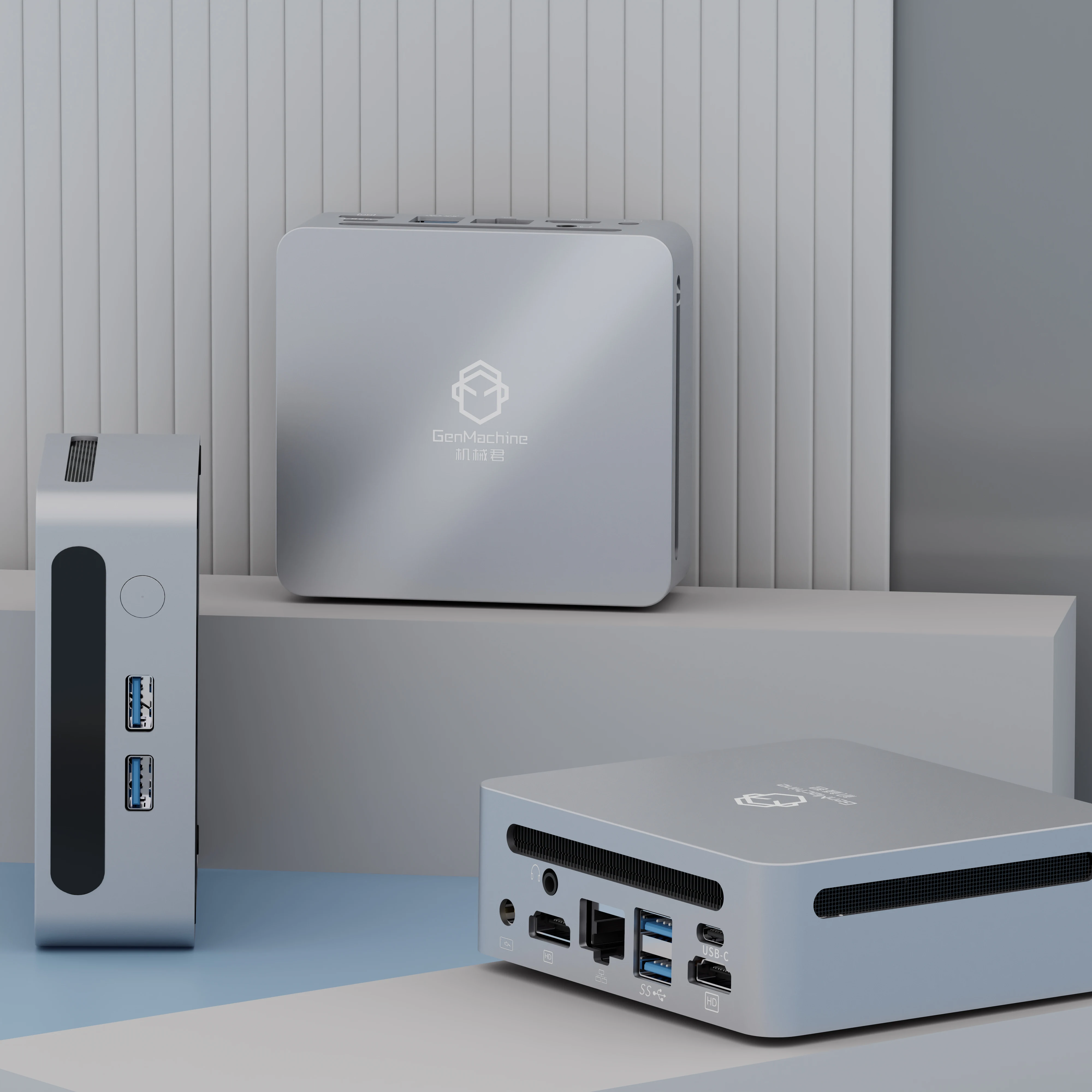 Nuovo GenMachine AMD Ryzen3 R3 7330U MINI PC Windows 11 4 Core 8Threads DDR4 3200Mhz 256/512GB M.2 SSD WIFI6 BT5.2 Gioco per PC desktop