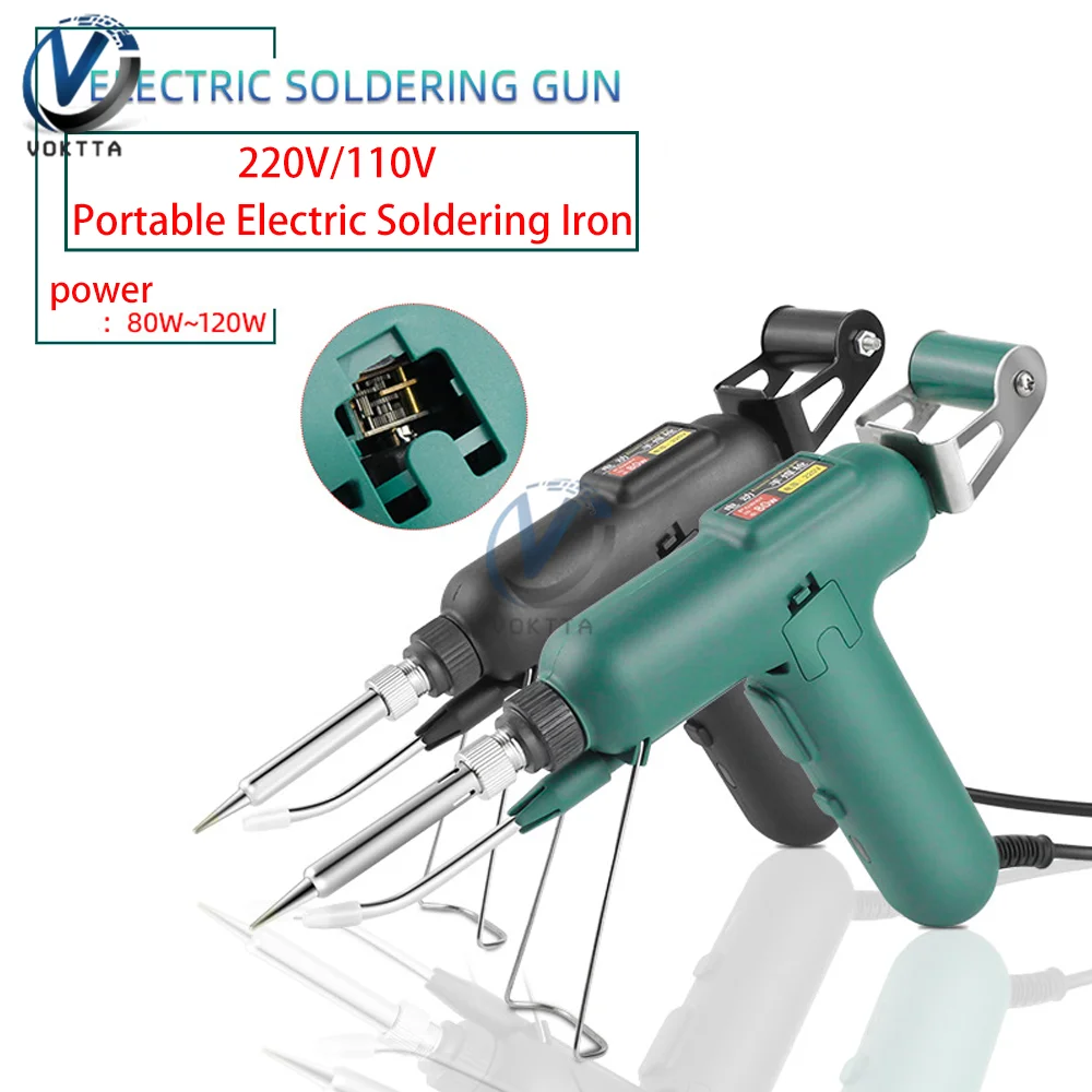 220V/110V Portable Electric Soldering Iron High-power Automatic Tin Feeder Handheld Solder Welding Machine Heating Repair Tools