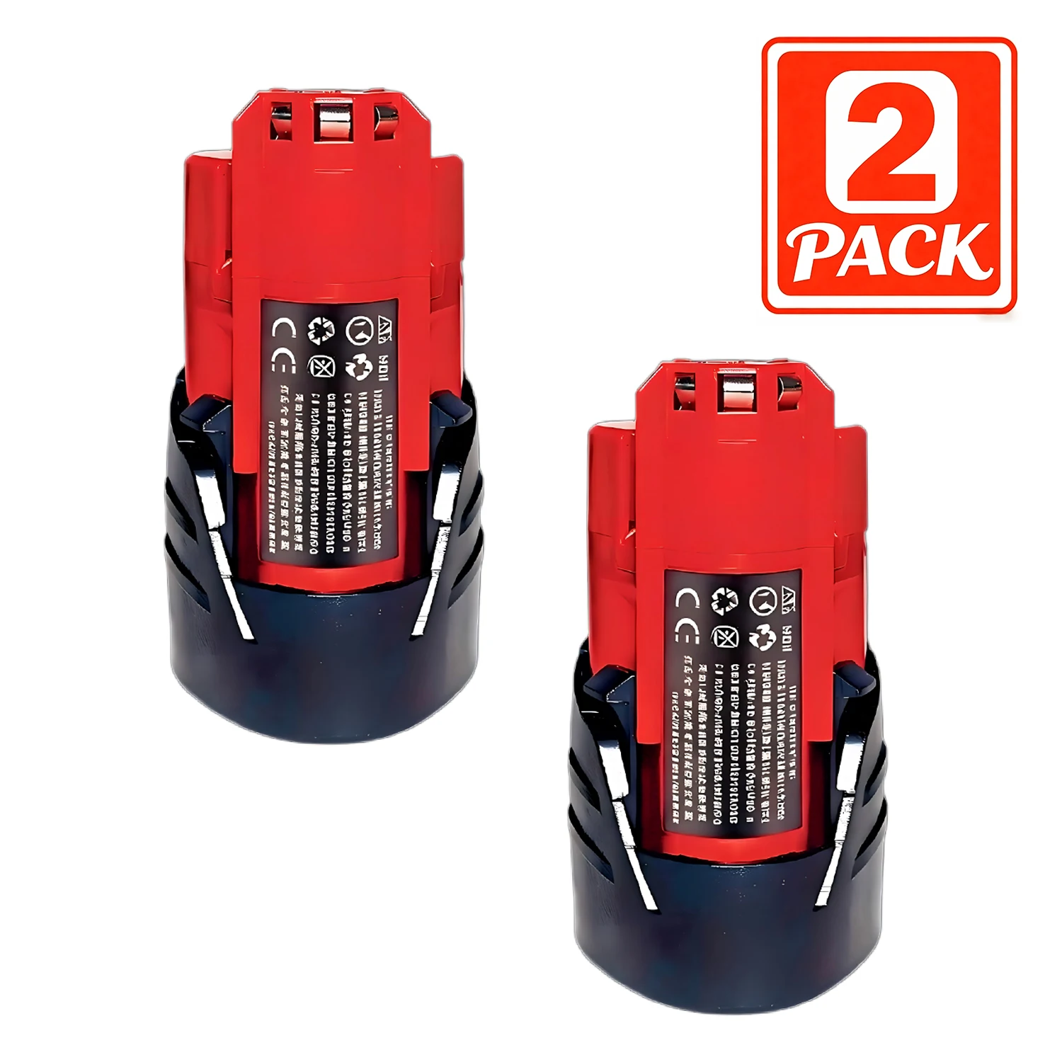 2/4/8 Pack 12V 3.0Ah Lithium-Ion Replacement Battery Compatible with Milwaukee M12 Cordless Tools and Heated Jacket - Fits 48-11-2420 48-11-2440 48-11-2402 48-11-2411