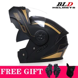 Bld Gepersonaliseerde Professionele Motorfiets Full Face Helm Mannen Vrouwen Veiligheid Downhill Motorcross Racen Modulaire Flip Up Casco Moto