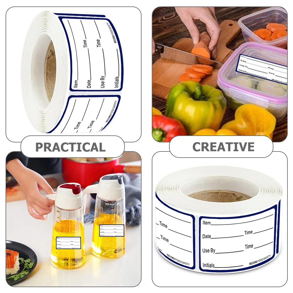 

2pcs 2 Rolls Writable Food Date Stickers Food Storage Labels Adhesive Freezer Refrigerator Label Sticker Decals Peelable