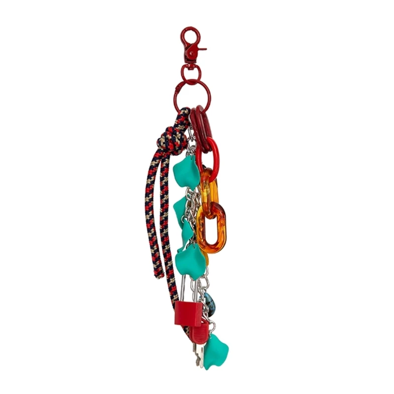 Multifunctional Nylon Cord Bag Hanging Charm Contemporary Keychain Pendant for Fashion Enthusiasts Daily Use Casual Wear