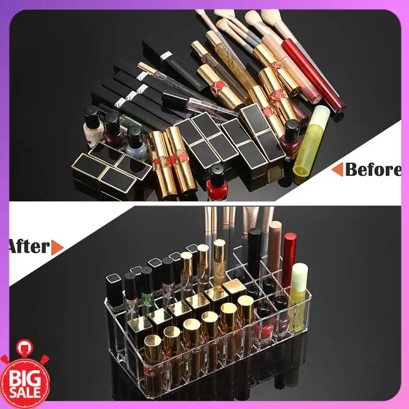 Big Deal Cosmetic Lip Gloss Display Box Lipstick Storage Box Multi-Space Transparent Lipstick Storage Box