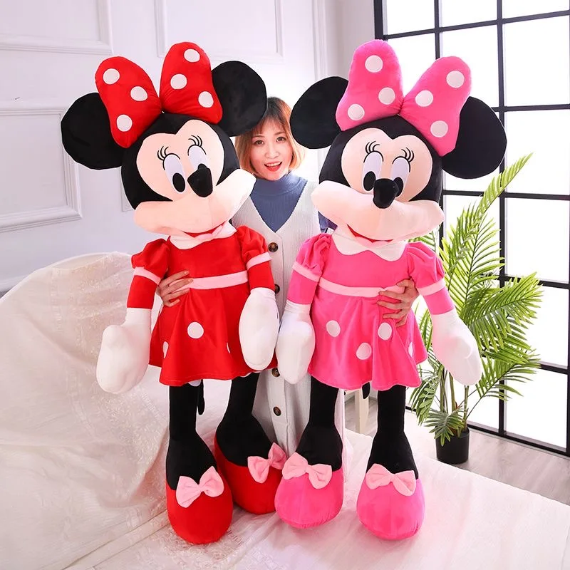 

100 cm Disney cartoon cute Mickey Mouse Minnie plush toys Creativity Stuffed Plush Doll Toys Kids Birthday Gift