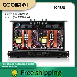 GOOERMI R200/R400 Product Digital Power Amplifier Professional 2/4 Channel 1000W Class D Digital Power Amplifier For Stage KTV