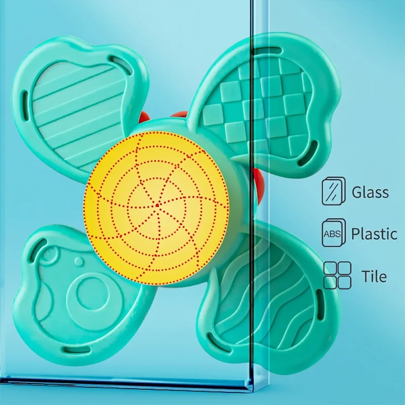 Children High Chair Toys Suction Cup Spinner Dining Table Rattles Fidget Educational Montessori Calming Travel Toy Gift view 5