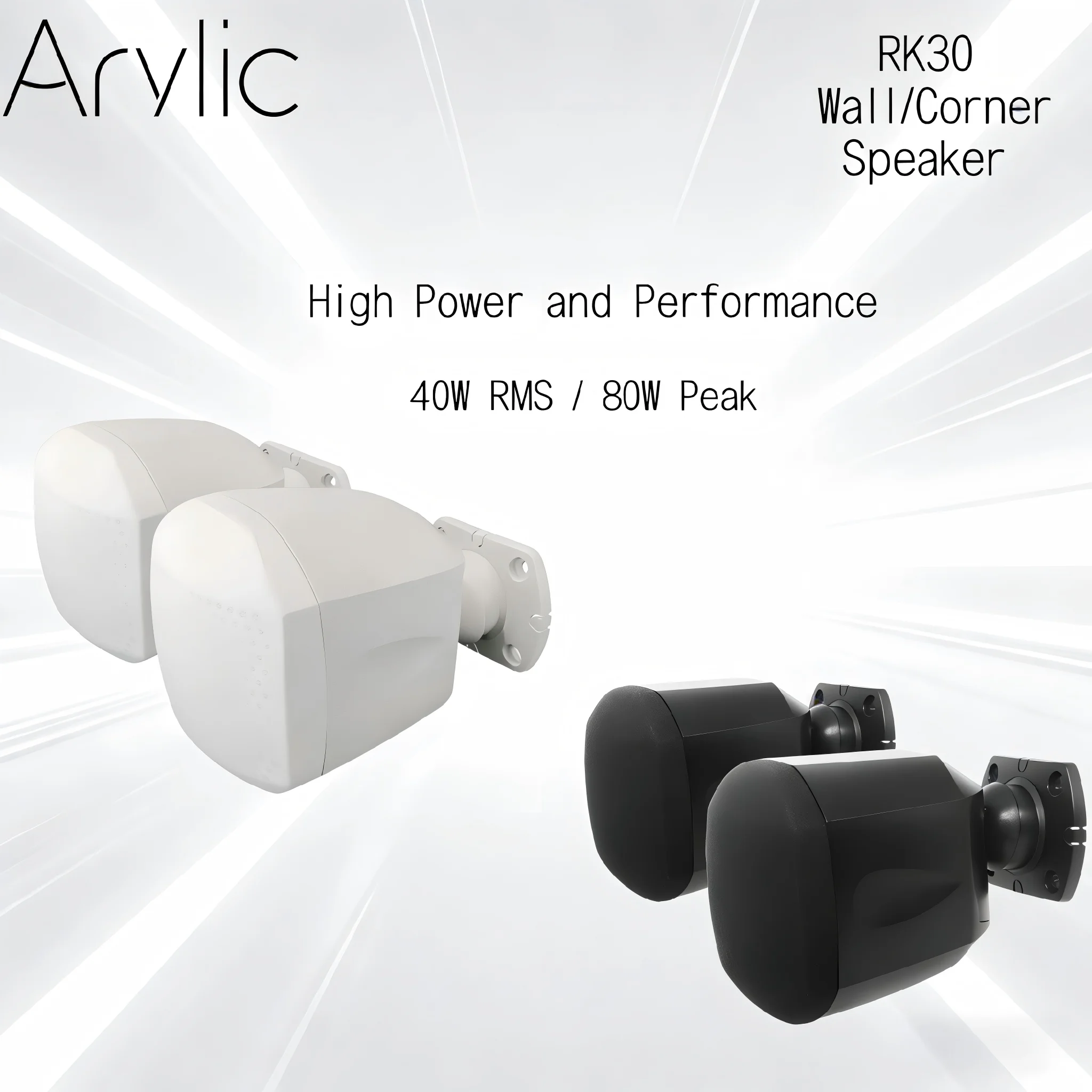 

Arylic RK30 – Compact Cube Wall/Corner Speaker 40W RMS / 80W Peak