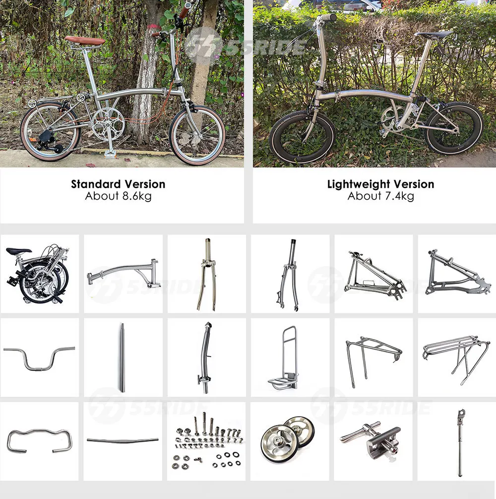 Ultraleichter Titan-Vorbau 460g für Brompton Faltrad | 25,4 mm | Fahrradzubehör | Upgrade-Teile für S/M/P/H Lenker – Detail 8
