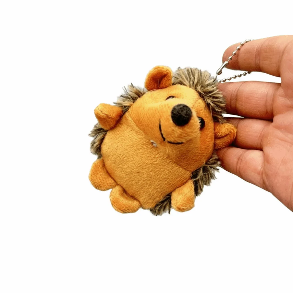 

Cute Portable Hedgehog Keychain 10cm Soft Bag Keychain Faux Fur Keychain Unisex