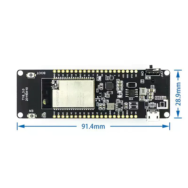 TTGO T-Energy T18- WiFi and Bluetooth Module 18650 Battery ESP32 WROVER Development Board