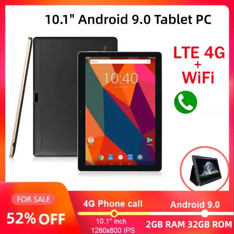 

Планшет Android 9.0 с Type-C, 10.1 дюйма, поддержка звонков 2G/3G/4G, MT6580 Quad-Core, 2 ГБ ОЗУ, 32 ГБ ПЗУ, IPS 1280*800, 6000 мАч, 2 SIM-карты